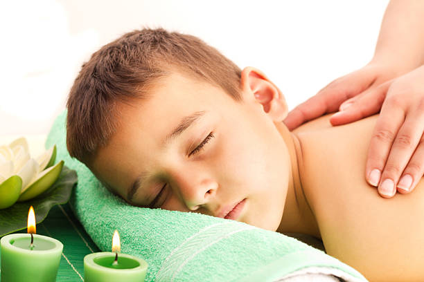 massage enfant réalisé par bulles devasion